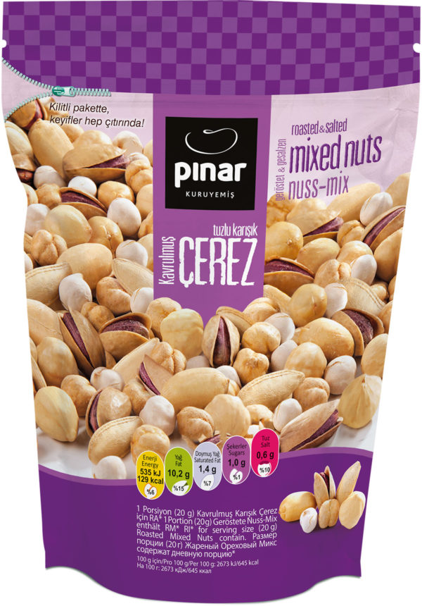 Pinar Saltade Rostade Mixnötter 200gr