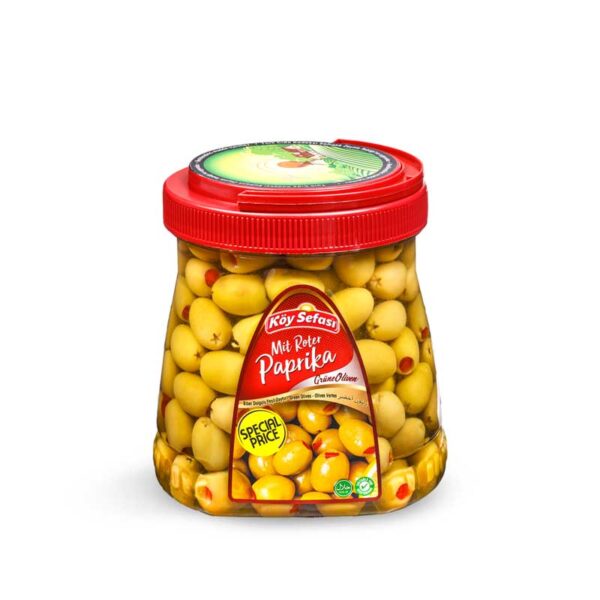 Köy Sefasi Gröna Oliver Med Röd Paprika 700gr x 9